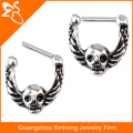 wholesale body jewelry nipple ring body piercing jewelry with skull